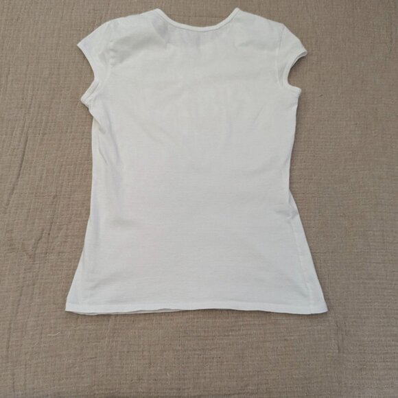 Armani Exchange Size Small White Signature Tee - Picture 3 of 12